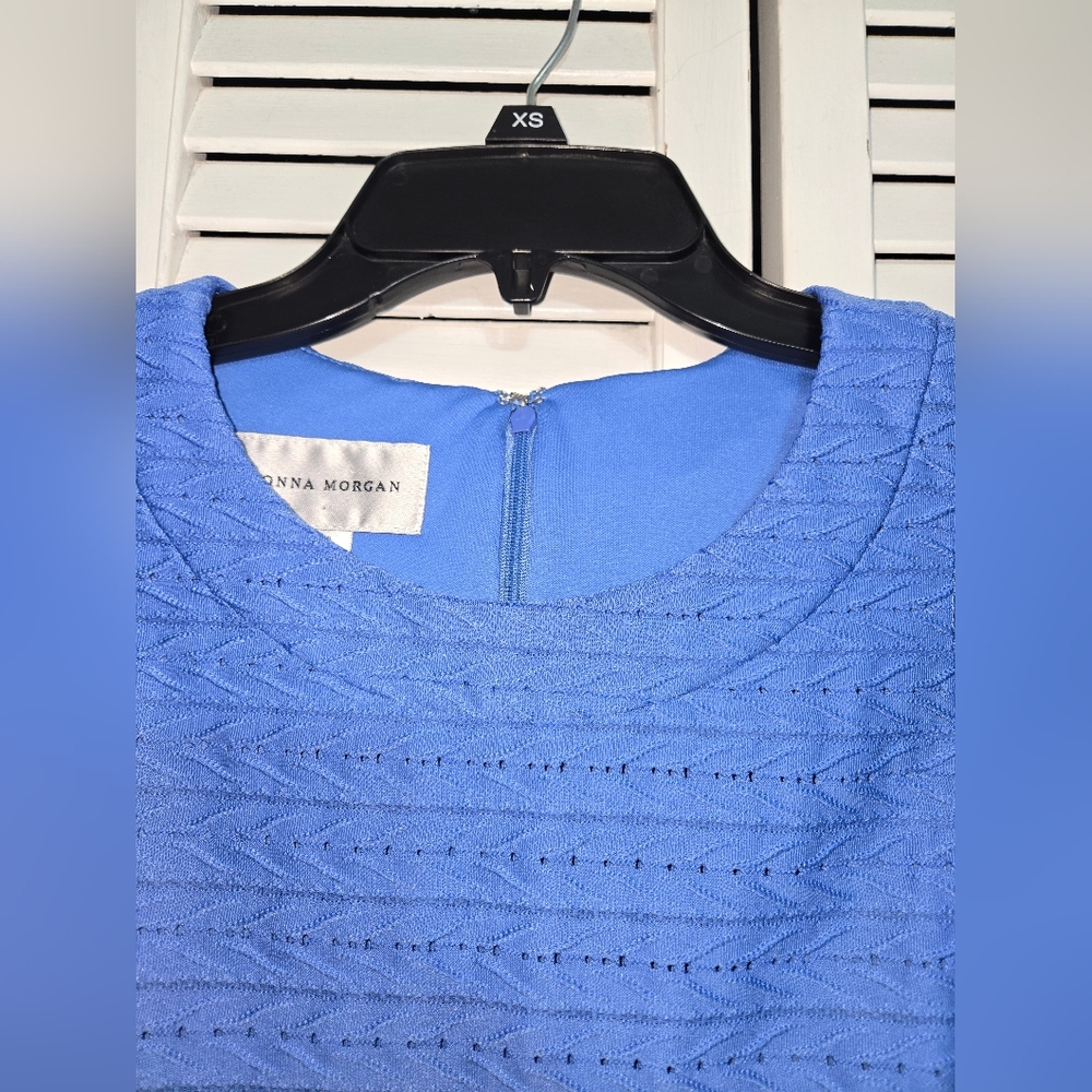 Donna Morgan Women's sz 10 Elegant Blue Sleeveless Dress - Picture 4 of 12